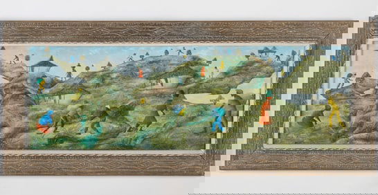 Jasmin Joseph (Haitian/Haiti) Agrarian Scene, Dated 1964
