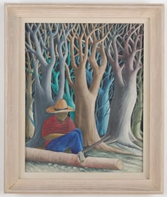 Jacques-Enguerrand Gourgue (Haitian/Haiti) Woodcutter, 1950