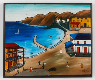 Prefete Duffaut (Haitian/Haiti) Jacmel Harbor, Dated 1958