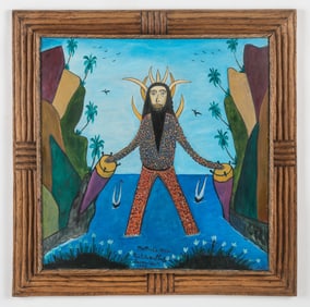 Prefete Duffaut (Haitian/Haiti) Mettre La Mere, Dated 1950