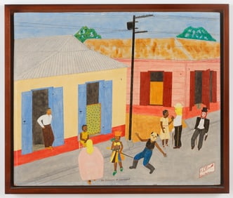 Antoine Obin (Haitian/Haiti) A Sunday Carnival, Circa 1960's