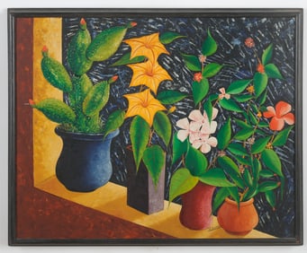 Jacques-Enguerrand Gourgue (Haitian/Haiti) Still Life on Shelf