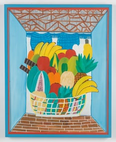 Teleon Wilfrid (Haitian/Haiti) Fruit Still Life, Dated 1988