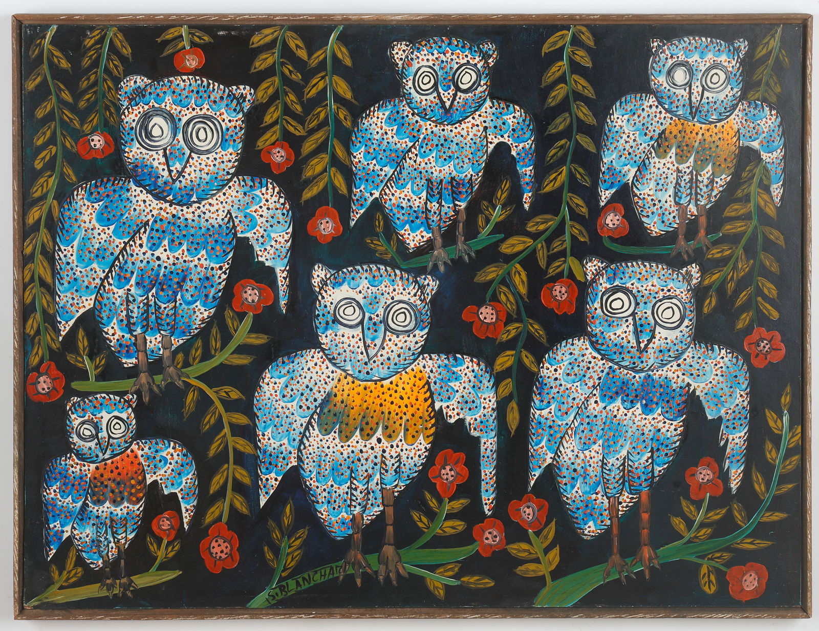Sisson Blanchard (Haitian/Haiti) Owls, Circa 1960's (1 of 3)