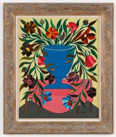 Gabriel Alix (Haitian/Haiti) Vase of Flowers, Circa 1950's