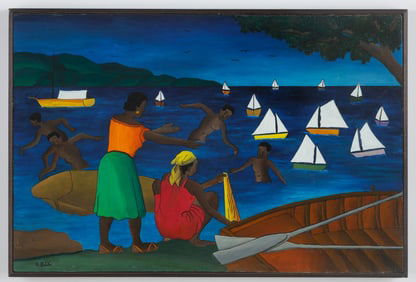 Gabriel Alix (Haitian/Haiti) Interrupted Bathers, 1965
