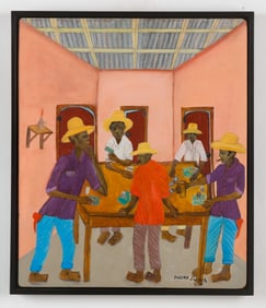 Pierre-Joseph Valcin (Haitian/Haiti) Card Game, Circa 1970