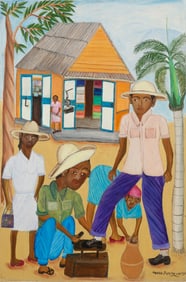 Pierre-Joseph Valcin (Haitian/Haiti) Shoe-Shine, Circa 1976