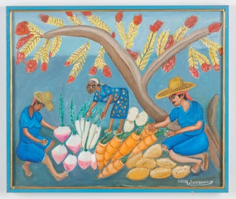 Pierre-Joseph Valcin (Haitian/Haiti) Vegetable Market, 1986