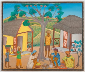 Micius Stephane (Haitian/Haiti) Village Market, circa 1960's