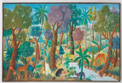 Philton Latortue (Haitian/Haiti) Garden of Eden, Circa 1960's