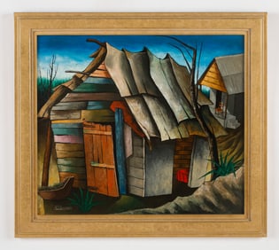 Jacques-Enguerrand Gourgue (Haitian/Haiti) Colorful Shacks