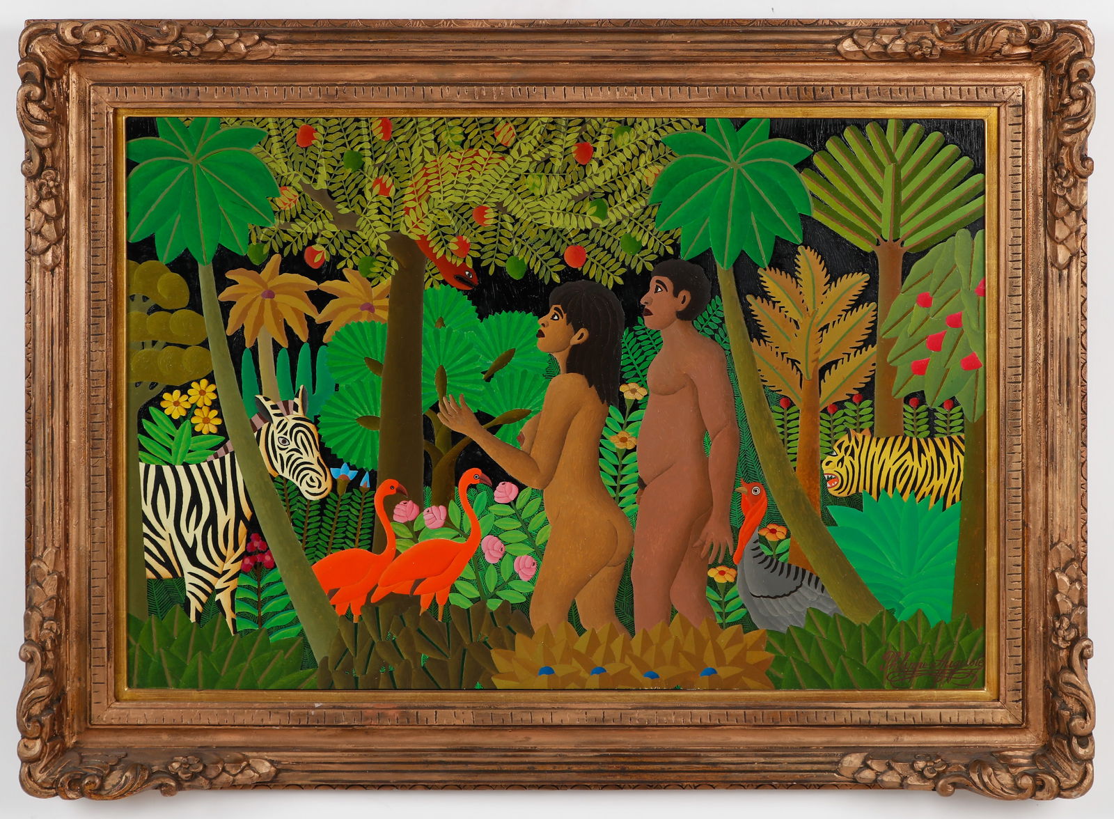 Salnave Philippe-Auguste (Haitian/Haiti) Garden of Eden Scene (1 of 3)
