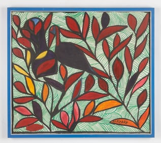 Toussaint St. Pierre (Haitian/Haiti) Bird Perched in Tree