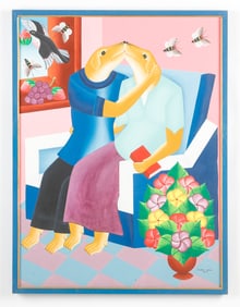 Audes Saul (Haitian/Haiti) The Kiss, Circa 1990's