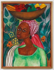 Roger Francois (Haitian/Haiti) Woman With Fruit Basket