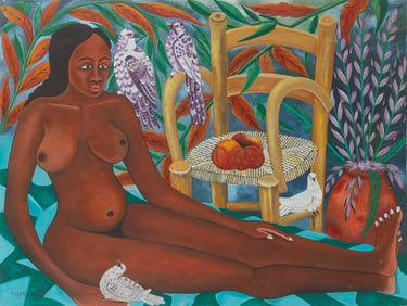Roger Francois (Haitian/Haiti) Seated Nude, Circa 1992