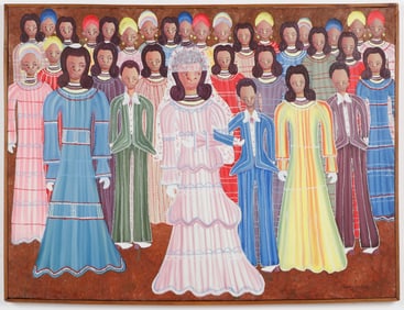 Camy Rocher (Haitian/Haiti) Wedding Scene, Circa 1970's