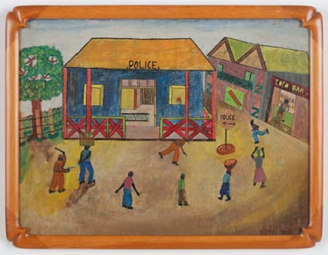 Edwin Phillpotts (Haitian/Haiti), Outside the Police Station
