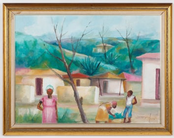 Dieudonne Cedor (Haitian/Haiti) Rural Houses Scene