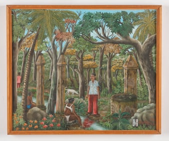 Henry Jehovah (Haitian/Haiti) Meeting At Stream, Dated 1980