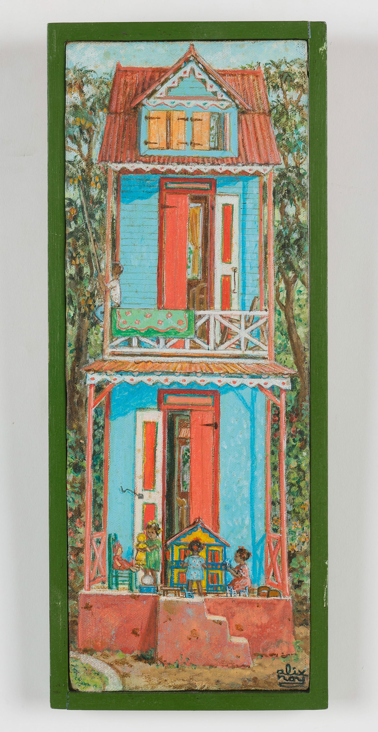 Alix Roy (Haitian/Haiti) Doll House Playing, Circa 1970's (1 of 3)
