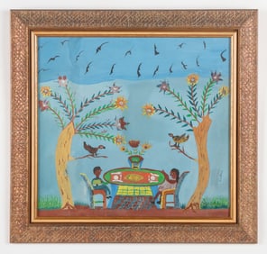 Gerard Paul (Haitian/Haiti) Couple Sharing Meal, 1960's