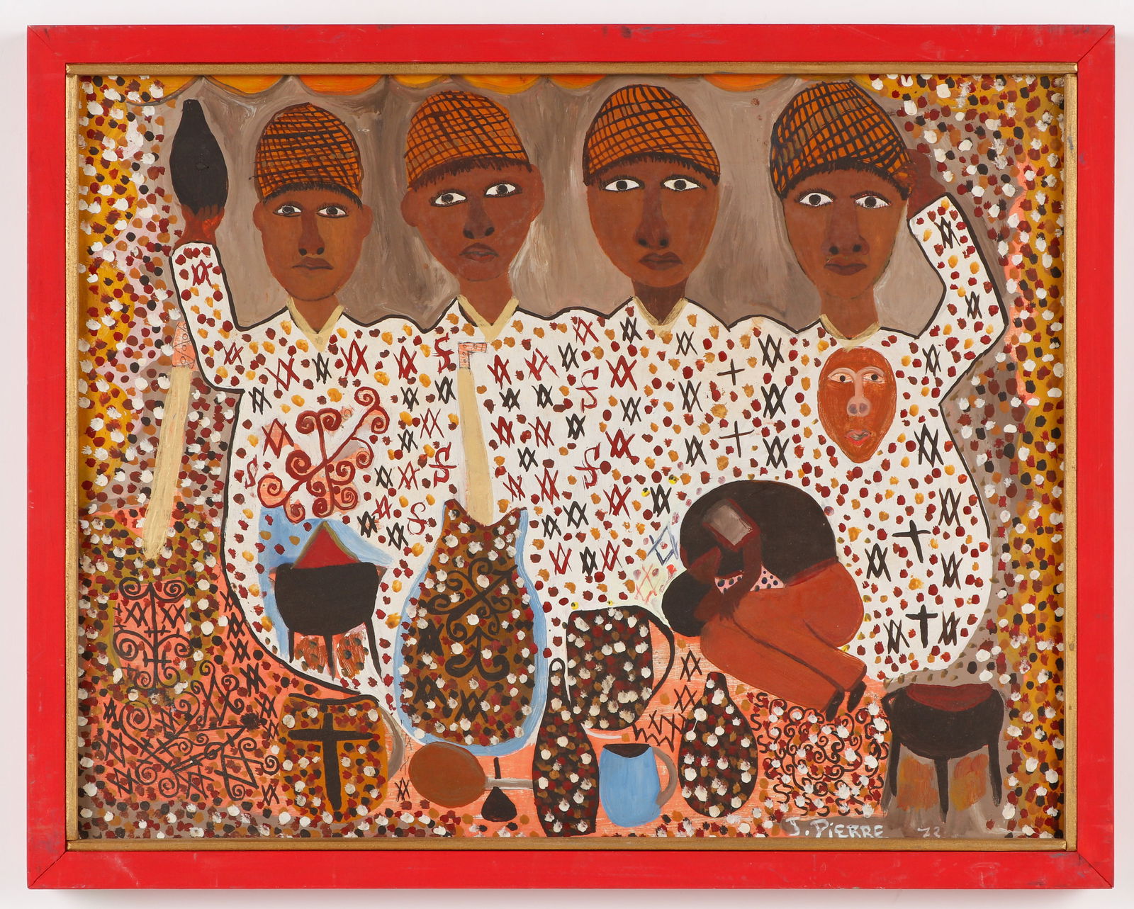 J. Pierre (Haitian/Haiti) Marassa Ceremony, Dated 1973 (1 of 5)