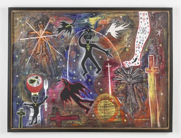 Stivenson Magloire (Haitian/Haiti) Vodou Symbols, Circa 1990