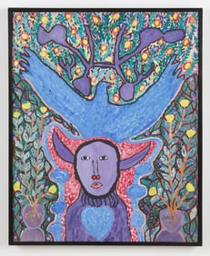 Denis Smith (Haitian/Haiti) Horned Loa w/ Bird Spirit, 1985