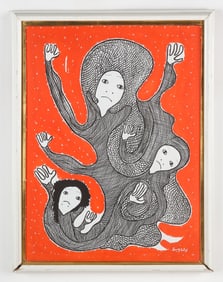 Levoy Exil (Haitian/Haiti) Loas Triumphant in Red, 1990