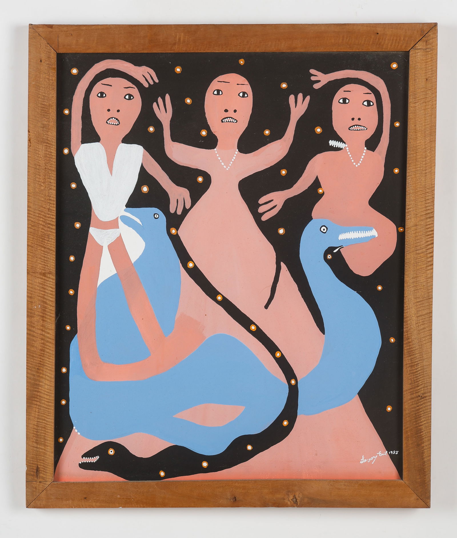 Levoy Exil (Haitian/Haiti) Trois Marassa, Dated 1985 (1 of 3)
