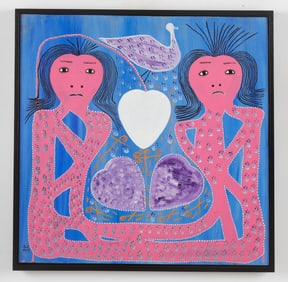 Levoy Exil (Haitian,/Haiti) Marassa (With Hearts), C. 1984