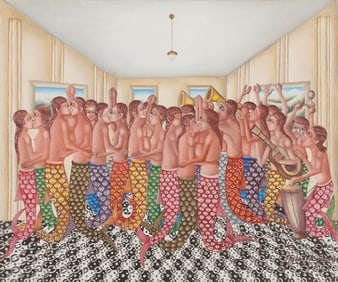 Gerard Valcin (Haitian/Haiti) Mermaid and Merman Dance, 1984