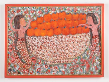 Gerard Fortune (Haitian/Haiti) Mermaids With Giant Fruit