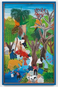 Wilfrid Teleon (Haitian/Haiti) Wash Day, Dated 1987
