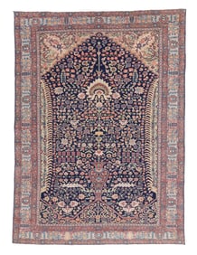 Fine Tabriz Meditation Rug, Persia, Ca. 1910, 4'7'' x 6'2''