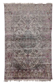 Fine Silk Kashan Rug, Persia, Late 19th C., 4'4'' x 6'10''