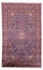 Fine Silk Kashan Rug, Persia, Ca. 1910, 4'4'' x 7'0''