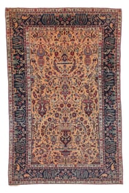 Kashan Meditation Rug, Persia, Ca. 1920, 4'8'' x 7'2''