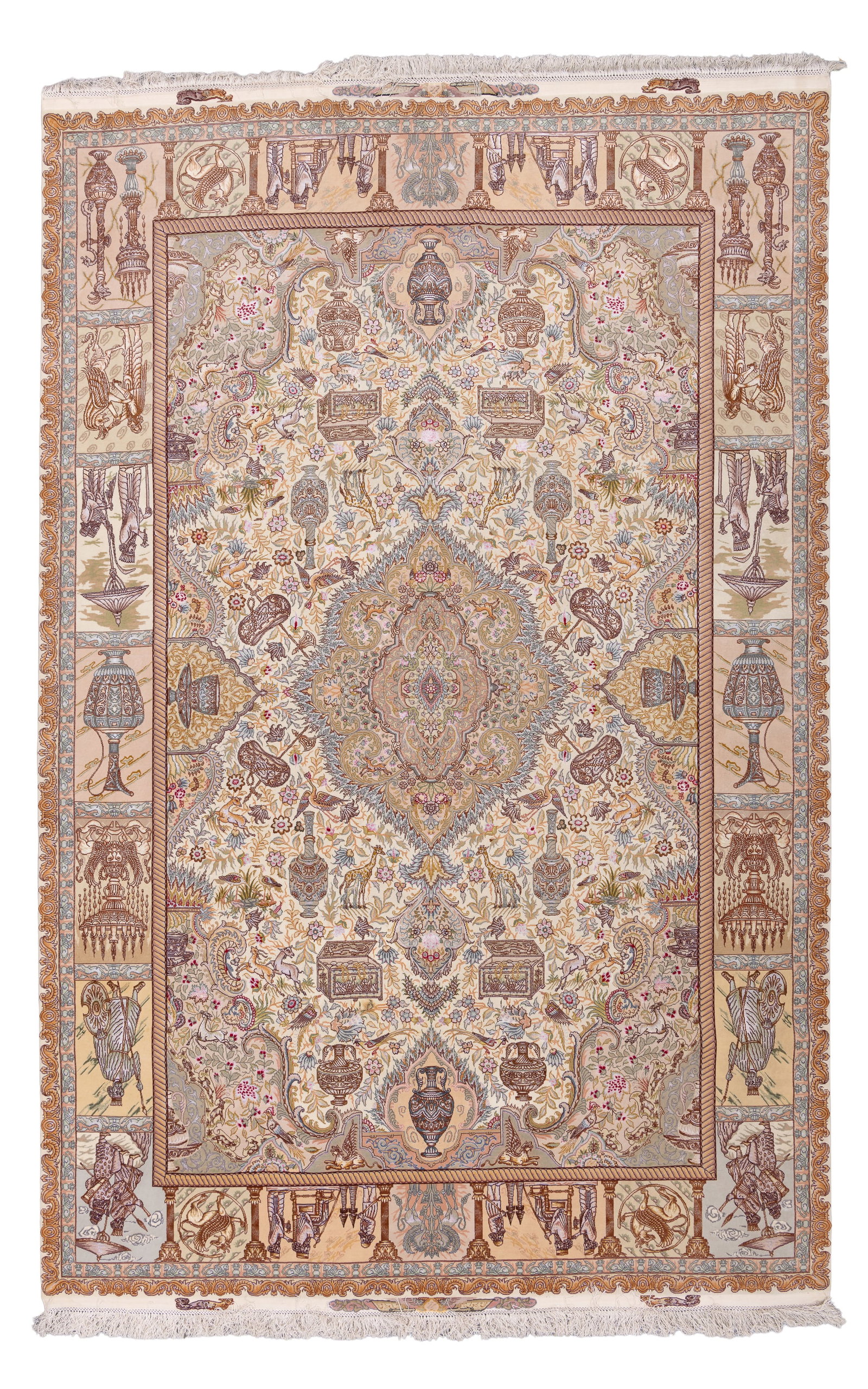 Fine 60 Raj Signed Tabriz Rug, Persia, Ca. 1970, 6'7'' x 10'1'' (1 of 6)