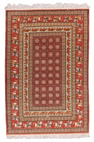 Fine Tabriz 70 Raj Pazryk Rug, Persia, Ca. 1970, 6'8'' x 9'11''