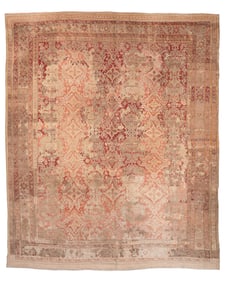 Mansion-Size Shabby Chic Oushak Rug, Turkey, Ca. 1880, 15'9'' x 19'6''