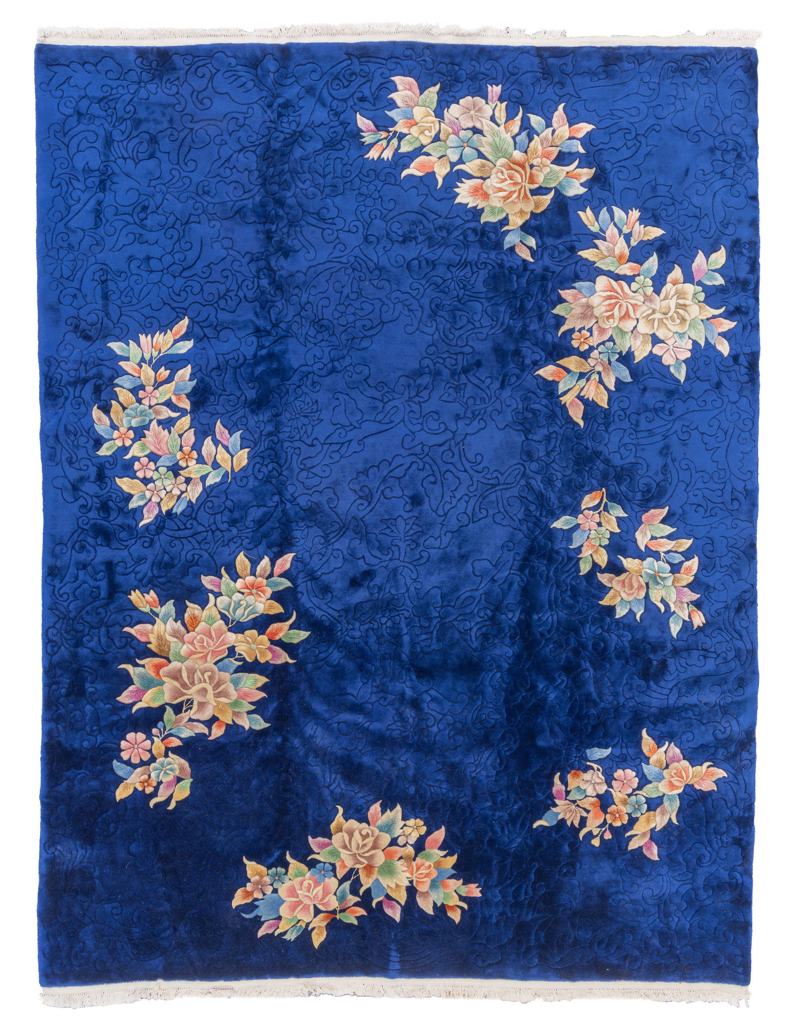 Chinese Art Deco Rug, China, Mid 20th C., 8'10'' x 11'10'' (1 of 5)