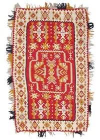 East European Kilim, Possibly Ukraine, Late 19th C., 5'1'' x 8'4''