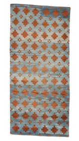 Stepped-Diamond Rug, Tibet, 19th C., 2'8'' x 5'11''