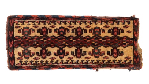 Yomut Turkmen Spindle Bag (complete with the flat woven back), Central Asia, 19th century, 8”