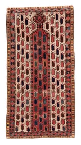 Ersari Beshir Prayer Rug, Central Asia, 19th Century, 3’’6”x 6’7”