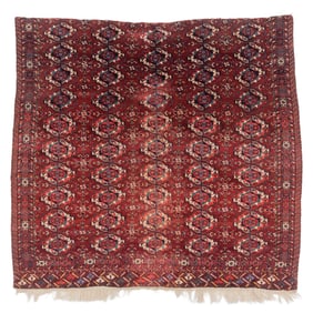 Tekke Main Carpet (fragmented), Central Asia, 19th century, 5’6” x 5’3”