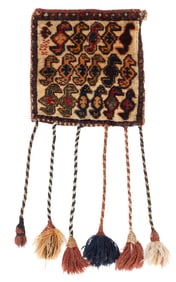 Khamseh Chanteh/Bag, Persia, Late 19th C., 1'0'' x 1'0'